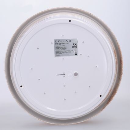 Brilagi - Φωτιστικό οροφής LED FLOCO LED/24W/230V διάμ. 30 cm σε απομίμηση ξύλου/μαύρο