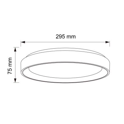 Brilagi - Φωτιστικό οροφής LED FLOCO LED/24W/230V διάμ. 30 cm σε απομίμηση ξύλου/μαύρο