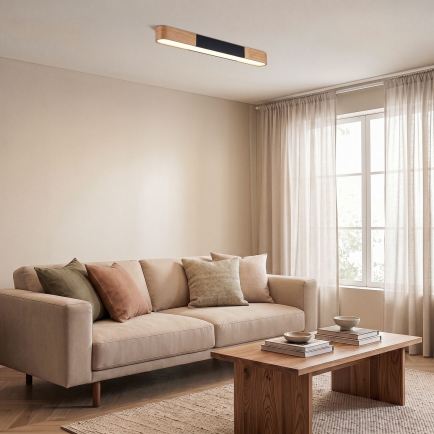 BRILAGI - Φωτιστικό οροφής LED GARDALINE LED/100W/230V 80 cm δρυς/μαύρο