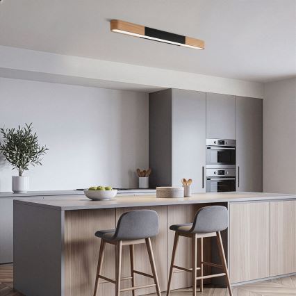BRILAGI - Φωτιστικό οροφής LED GARDALINE LED/100W/230V 80 cm δρυς/μαύρο