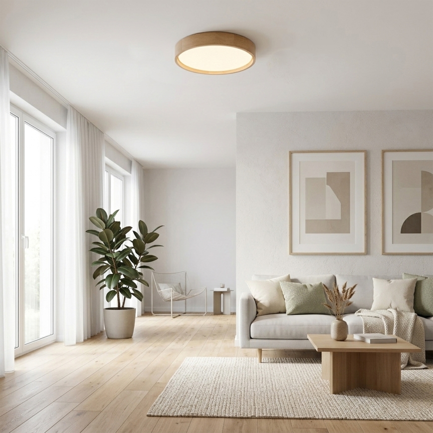 Brilagi - Φωτιστικό οροφής LED MANAROLA PLAIN LED/24W/230V 3000K Ø 41 cm δρυς