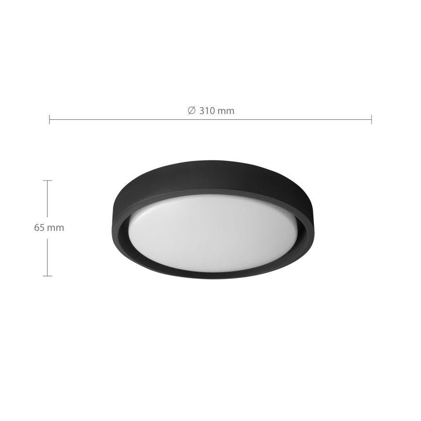 Brilagi - Φωτιστικό οροφής LED MATTEO LED/24W/230V, διάμ. 31 cm, μαύρο