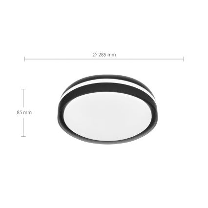Brilagi - φωτιστικό οροφής LED NAOMI LED/24W/230V διάμ. 28,5 εκ. μαύρο