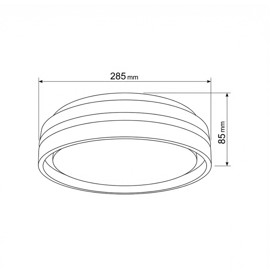 Brilagi - φωτιστικό οροφής LED NAOMI LED/24W/230V διάμ. 28,5 εκ. μαύρο