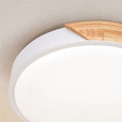 Brilagi - Φωτιστικό οροφής LED PILANA LED/24W/230V δρυς/λευκό διάμ. 30 cm