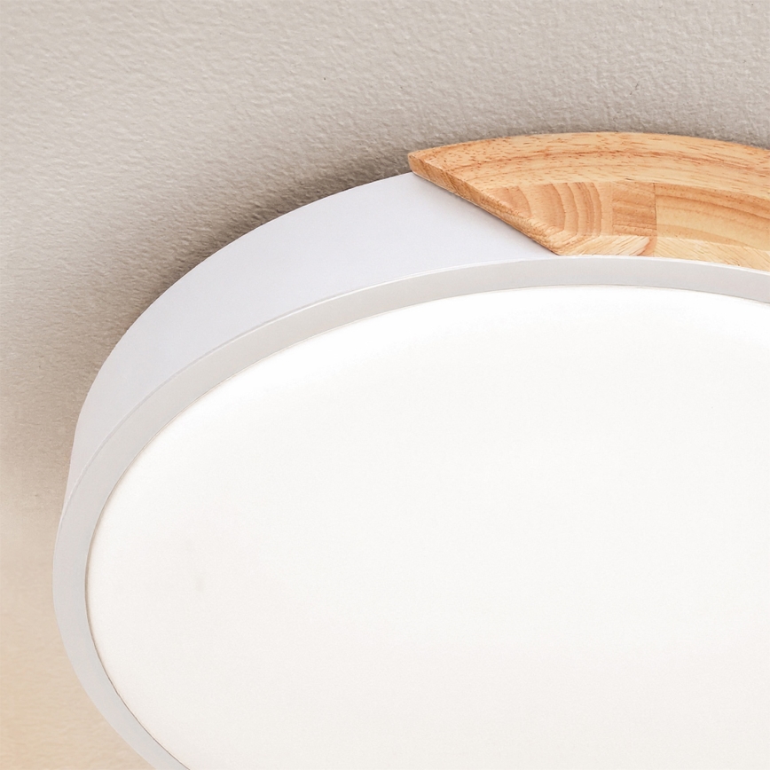 Brilagi - Φωτιστικό οροφής LED PILANA LED/24W/230V δρυς/λευκό διάμ. 30 cm