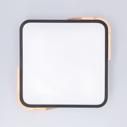 Brilagi - Φωτιστικό οροφής LED PILANA LED/24W/230V δρυς/μαύρο 32x32 cm