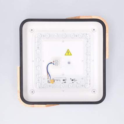 Brilagi - Φωτιστικό οροφής LED PILANA LED/24W/230V δρυς/μαύρο 32x32 cm