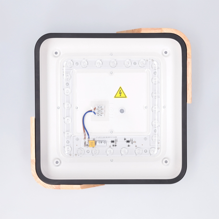 Brilagi - Φωτιστικό οροφής LED PILANA LED/24W/230V δρυς/μαύρο 32x32 cm