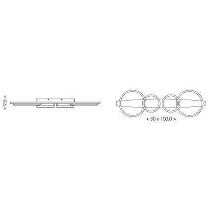 Brilagi - Φωτιστικό οροφής LED PLANK LED/35W/230V 4000K 30x100 cm ξύλινο