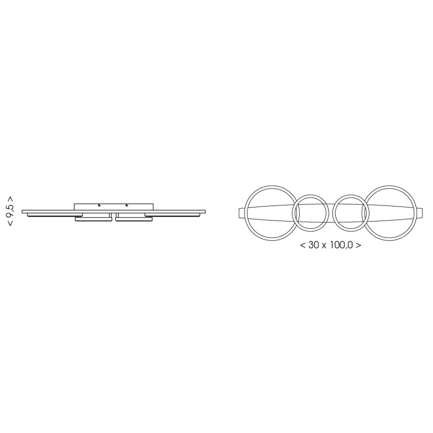 Brilagi - Φωτιστικό οροφής LED PLANK LED/35W/230V 4000K 30x100 cm ξύλινο