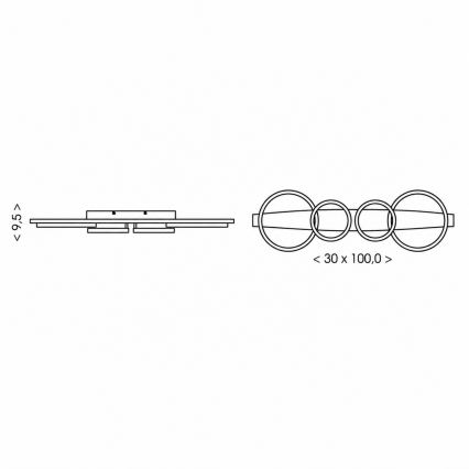 BRILAGI - Φωτιστικό οροφής LED PLANK LED/35W/230V 4000K 30x100 cm ξύλινο