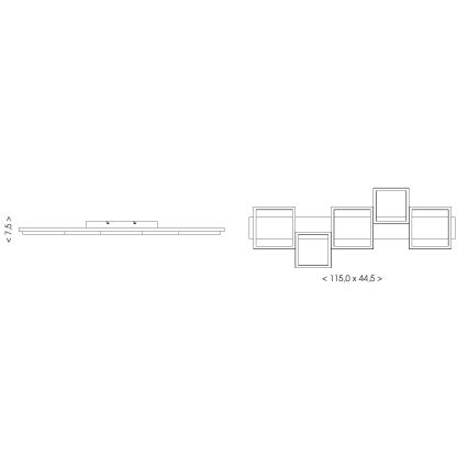 Brilagi - Φωτιστικό οροφής LED PLANK LED/40W/230V 4000K 44,5x115 cm ξύλινο