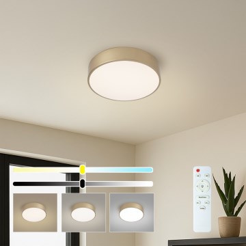 Brilagi - Φωτιστικό οροφής LED POOL, 24W/230V, 3000/4000/6000K, διάμετρος 20 cm, χρυσό