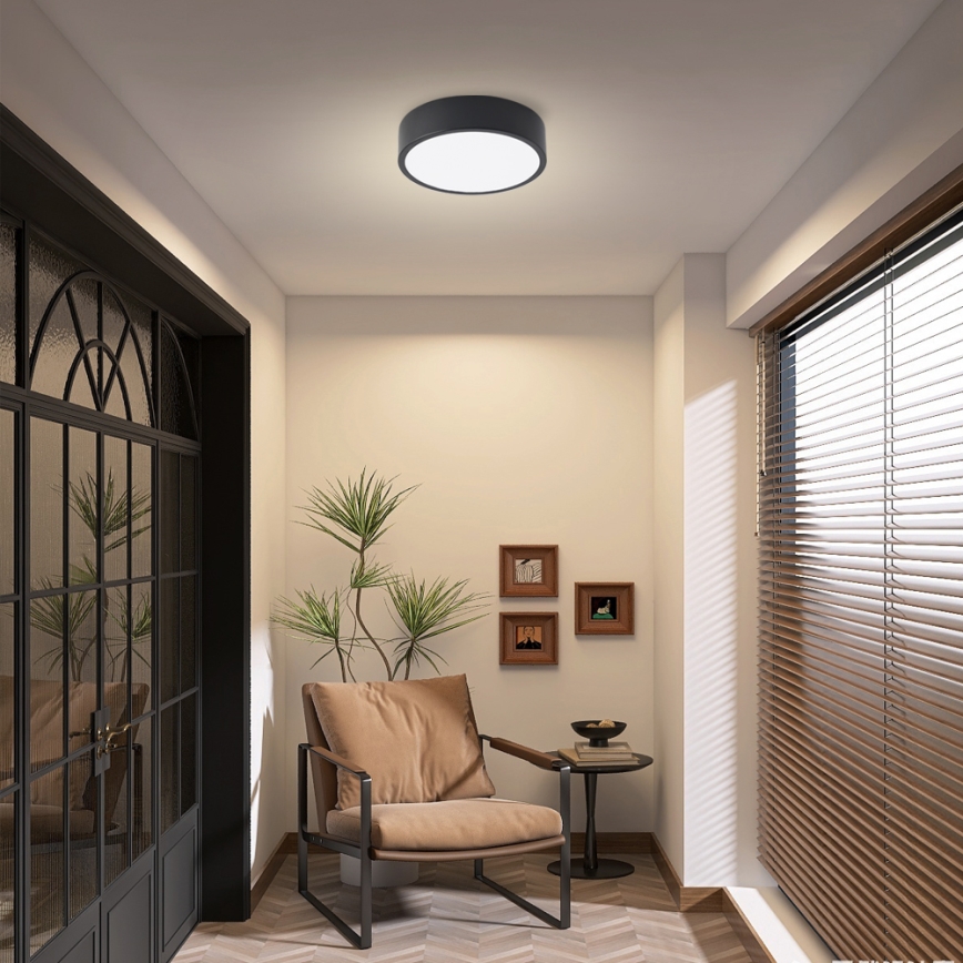 Brilagi - Φωτιστικό οροφής LED POOL LED/18W/230V 3000/4000/6000K διάμ. 20 cm μαύρο