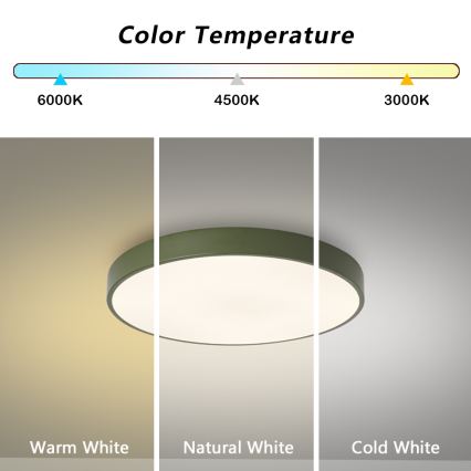 Brilagi - Φωτιστικό οροφής LED POOL LED/36W/230V 3000/4000/6000K Ø 30 cm πράσινο