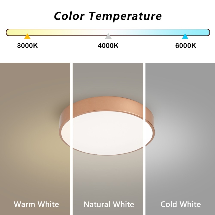 Brilagi - Φωτιστικό οροφής LED POOL LED/36W/230V 3000/4000/6000K διάμετρος 30 cm μπρονζέ