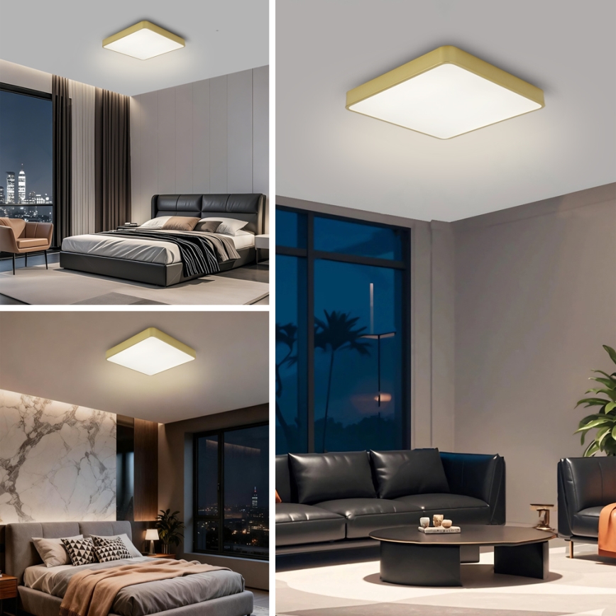 Brilagi - Φωτιστικό οροφής LED POOL LED/36W/230V 3000/4500/6000K 40x40 cm χρυσό