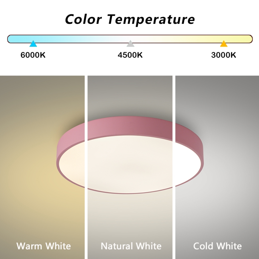 Brilagi - Φωτιστικό οροφής LED POOL LED/48W/230V 3000/4000/6000K Ø 40 cm ροζ