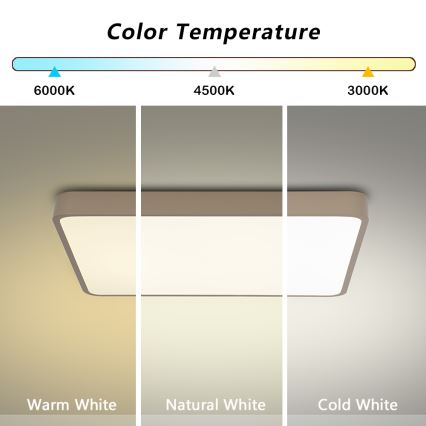 Brilagi - Φωτιστικό οροφής LED POOL LED/48W/230V 3000/4000/6000K 50x50 cm μπεζ