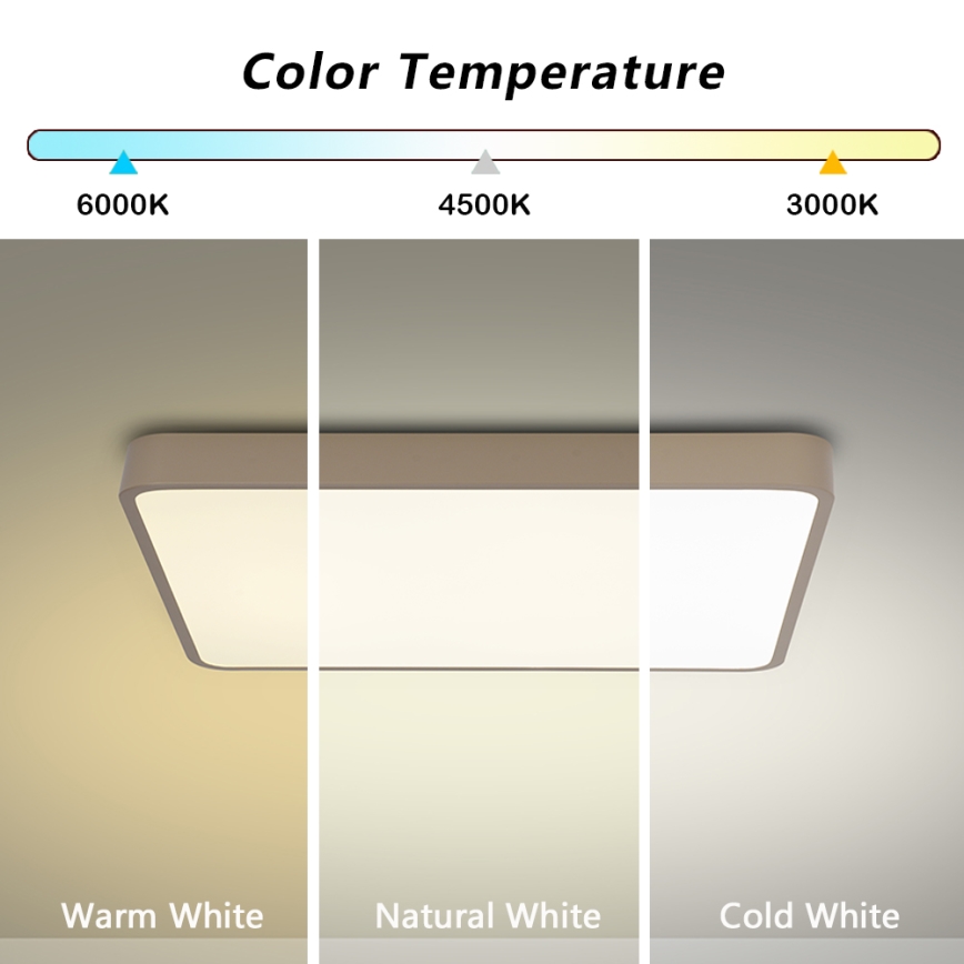 Brilagi - Φωτιστικό οροφής LED POOL LED/48W/230V 3000/4000/6000K 50x50 cm μπεζ