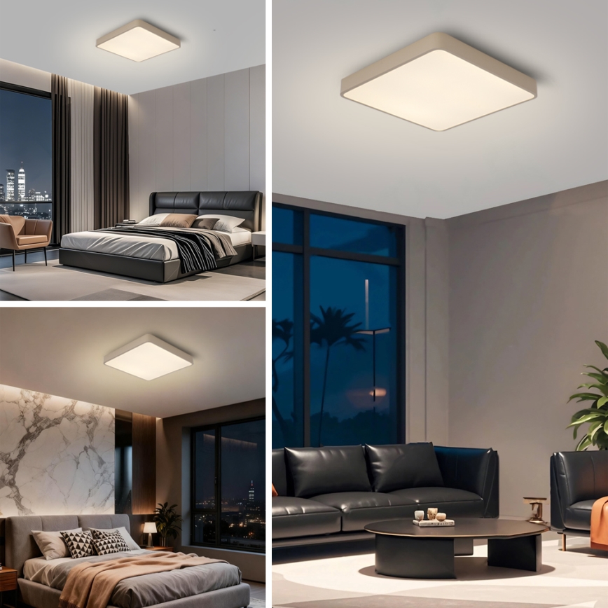 Brilagi - Φωτιστικό οροφής LED POOL LED/48W/230V 3000/4000/6000K 50x50 cm μπεζ