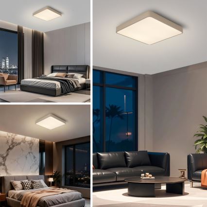 Brilagi - Φωτιστικό οροφής LED POOL LED/48W/230V 3000/4500/6000K 50x50 cm μπεζ