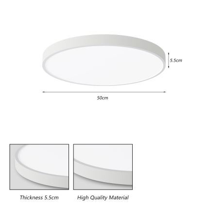 Brilagi - Φωτιστικό οροφής LED POOL LED/60W/230V 3000/4000/6000K 50 cm λευκό