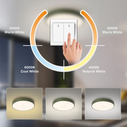 Brilagi - Φωτιστικό οροφής LED POOL LED/60W/230V 3000/4000/6000K Ø 50 εκ. πράσινο