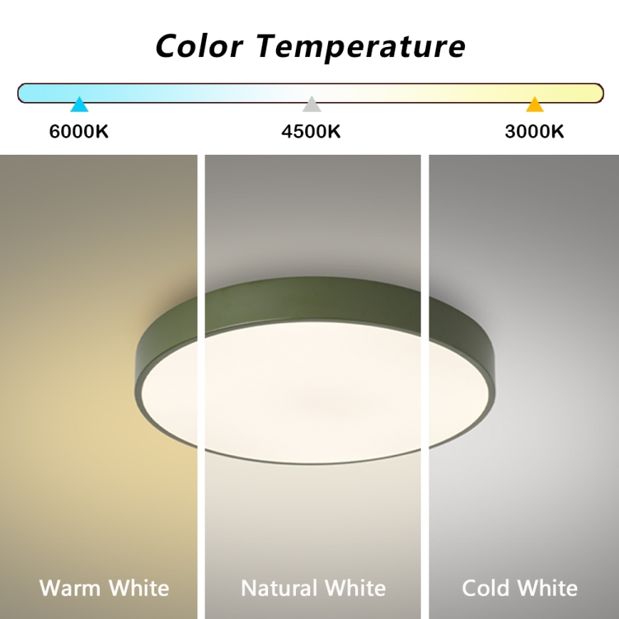 Brilagi - Φωτιστικό οροφής LED POOL LED/60W/230V 3000/4000/6000K Ø 50 εκ. πράσινο