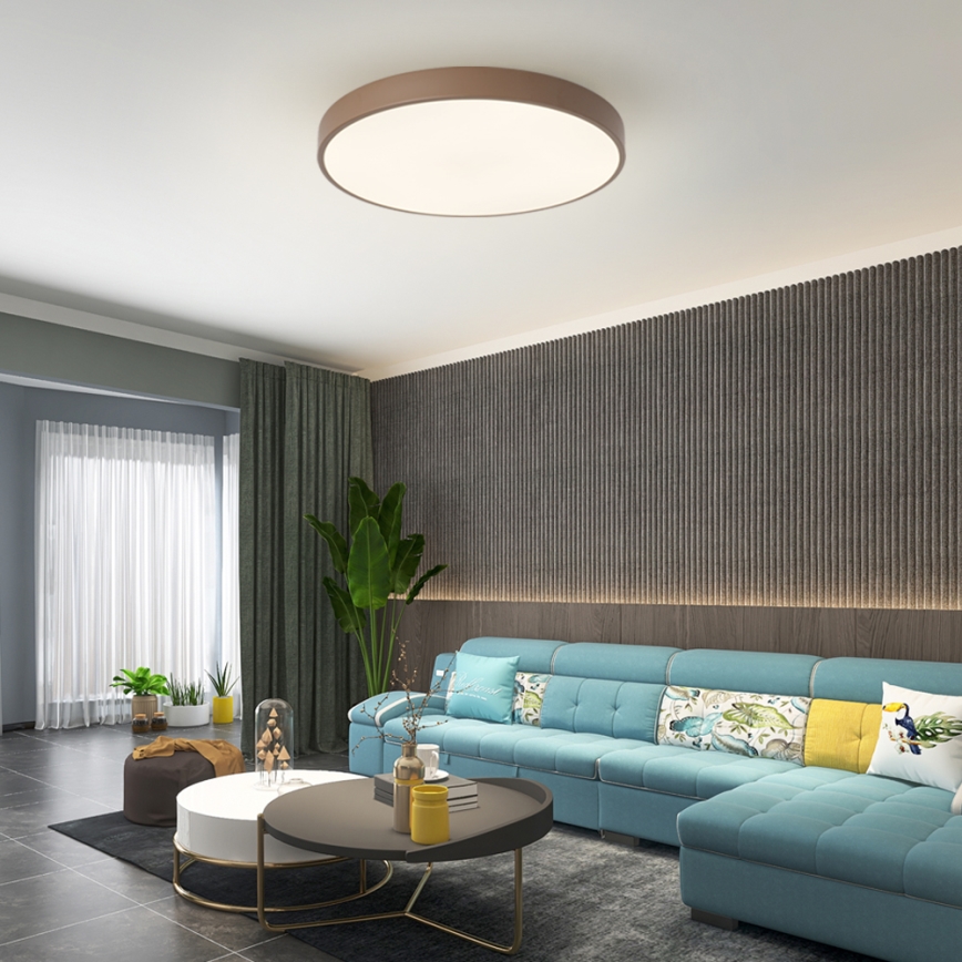 Brilagi - Φωτιστικό οροφής LED POOL 60W/230V 3000/4000/6000K διάμ. 60 cm καφέ
