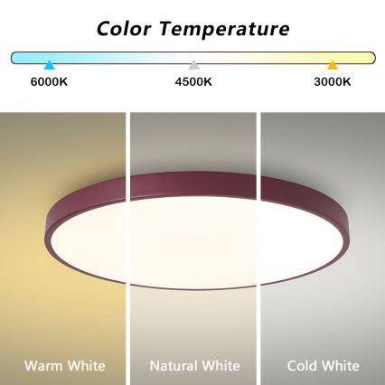 Brilagi - LED φωτιστικό οροφής POOL LED/60W/230V 3000/4000/6000K διάμ. 60 cm μπουργουντί