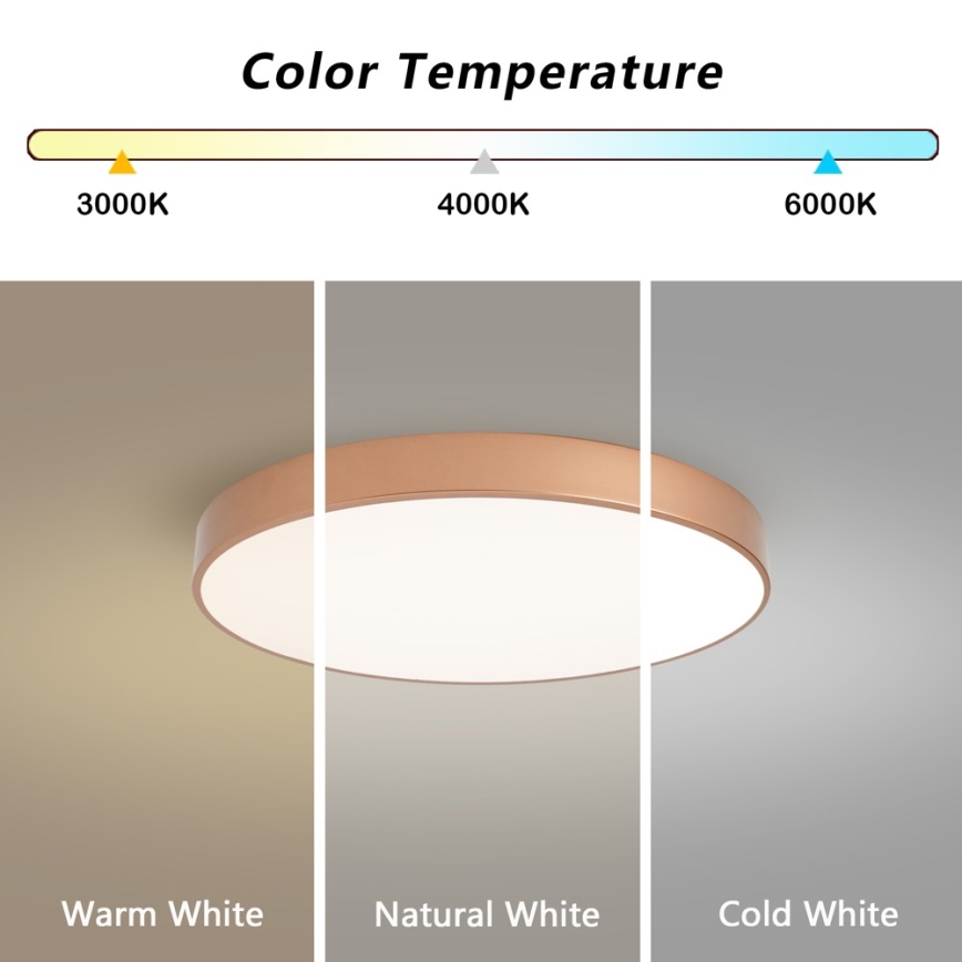 Brilagi - Φωτιστικό οροφής LED POOL LED/60W/230V 3000/4000/6000K Ø 60 cm μπρονζέ