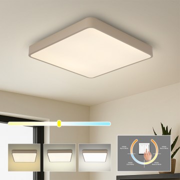Brilagi - Φωτιστικό οροφής LED POOL SQUARE LED/48W/230V 3000/4000/6000K 50x50 cm μπεζ