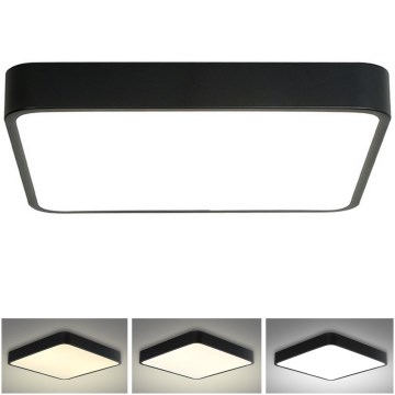 Brilagi - Φωτιστικό οροφής LED POOL SQUARE LED/48W/230V 3000/4500/6000K 50x50 cm μαύρο