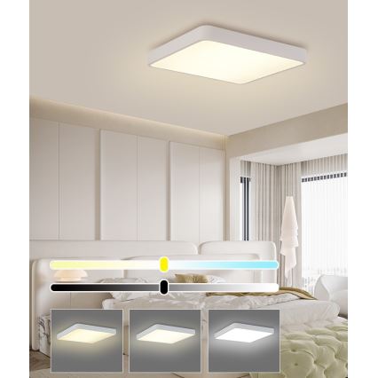 Brilagi - LED φωτιστικό οροφής POOL SQUARE LED/48W/230V 3000/4500/6000K 50x50 cm λευκό