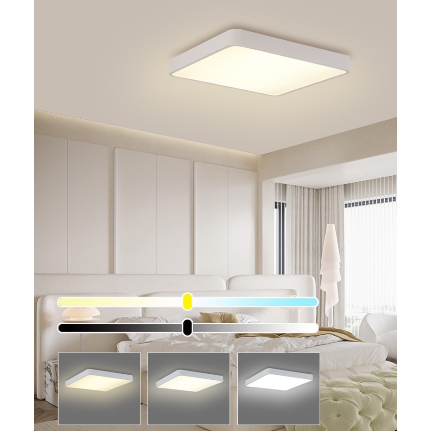 Brilagi - LED φωτιστικό οροφής POOL SQUARE LED/48W/230V 3000/4500/6000K 50x50 cm λευκό