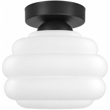 BRILAGI - Φωτιστικό οροφής LED RETRO GLASS 1xE27/60W/230V Ø 20 cm μαύρο/λευκό