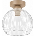 BRILAGI - Φωτιστικό οροφής LED RETRO GLASS 1xE27/60W/230V διάμ. 25 cm μπεζ/διάφανο