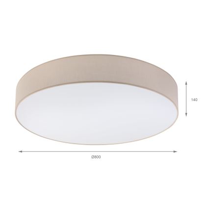 Brilagi - Φωτιστικό οροφής LED SIRIJA 6xE27/60W/230V διάμ. 80 cm μπεζ