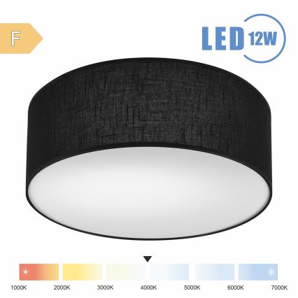 Brilagi - Φωτιστικό οροφής LED SIRIJA LED/12W/230V διάμετρος 35 cm μαύρο