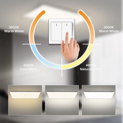 Brilagi - Φωτιστικό οροφής LED SLIMFRAME LED/80W/230V 120x60 cm 3000/4000/6000K λευκό