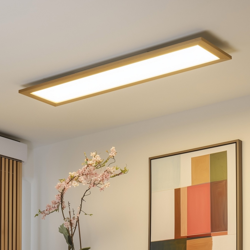 Brilagi - Φωτιστικό οροφής LED SLIMFRAME WOOD LED/58W/230V 124x34 cm καφέ