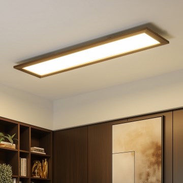 Brilagi - Φωτιστικό οροφής LED SLIMFRAME WOOD LED/58W/230V 124x34 cm σκούρο καφέ