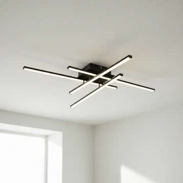 Brilagi - Φωτιστικό οροφής LED STRIPES LED/37W/230V 68x68 cm μαύρο