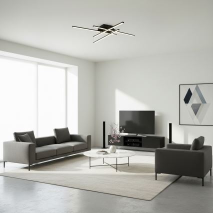 Brilagi - Φωτιστικό οροφής LED STRIPES LED/37W/230V 68x68 cm μαύρο