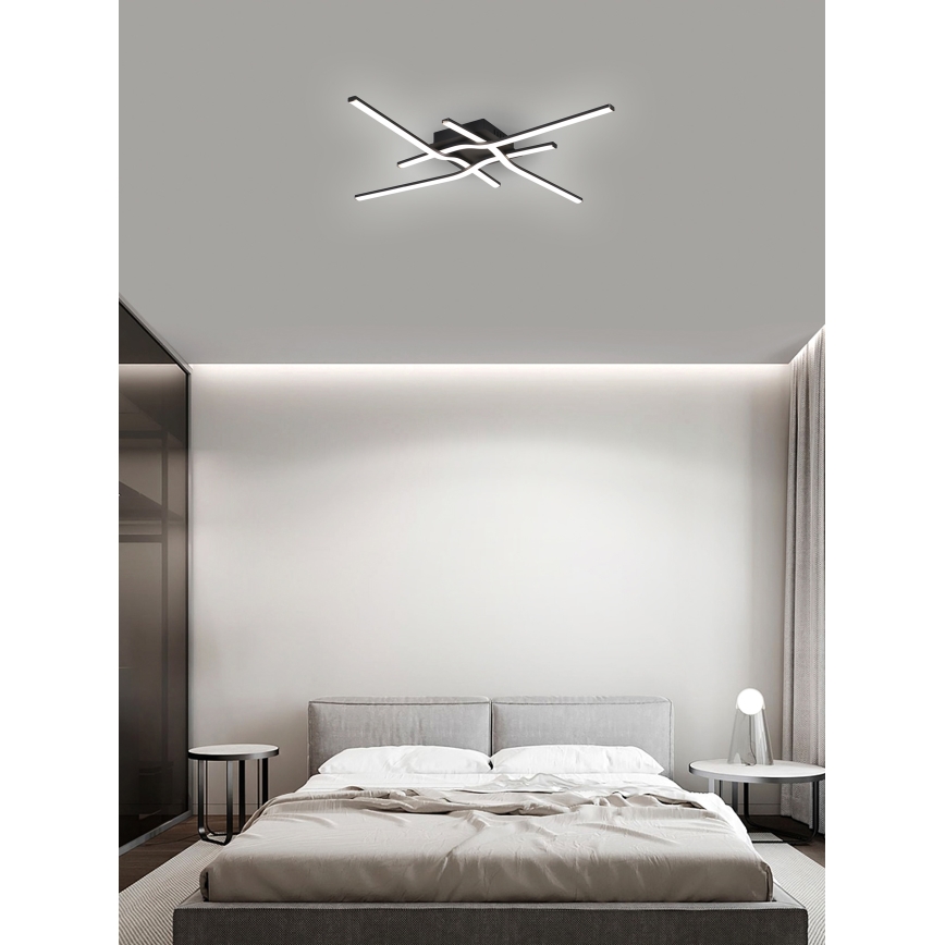 Brilagi - LED Φωτιστικό οροφής STRIPES LED/38W/230V 68x68 cm μαύρο