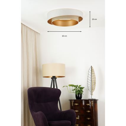 Brilagi - Φωτιστικό οροφής LED VEGAS SHINE LED/24W/230V διάμετρος 60 cm μπεζ/κρεμ