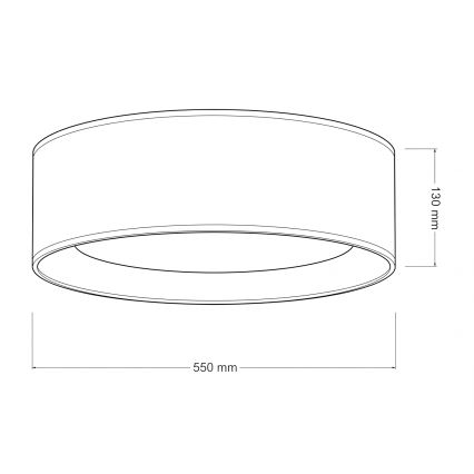 Brilagi - Φωτιστικό οροφής LED VELVET SIMPLE LED/36W/230V 3000K Ø 55 cm μπεζ