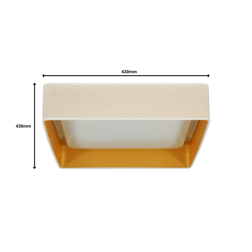 Brilagi - Φωτιστικό οροφής LED VELVET SQUARE LED/24W/230V 43x43 cm κρεμ